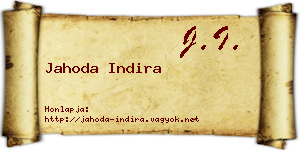 Jahoda Indira névjegykártya